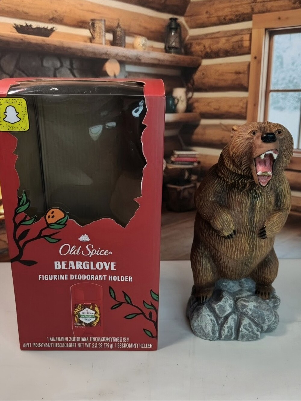 Old Spice Collectible Bearglove Figurine Deodorant Holder w/Deoderant (NEW).